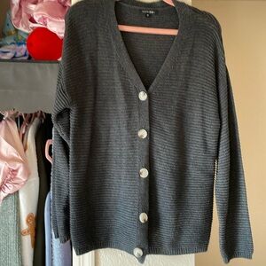 Paper moon Knit Button Up Sweater, Size Medium